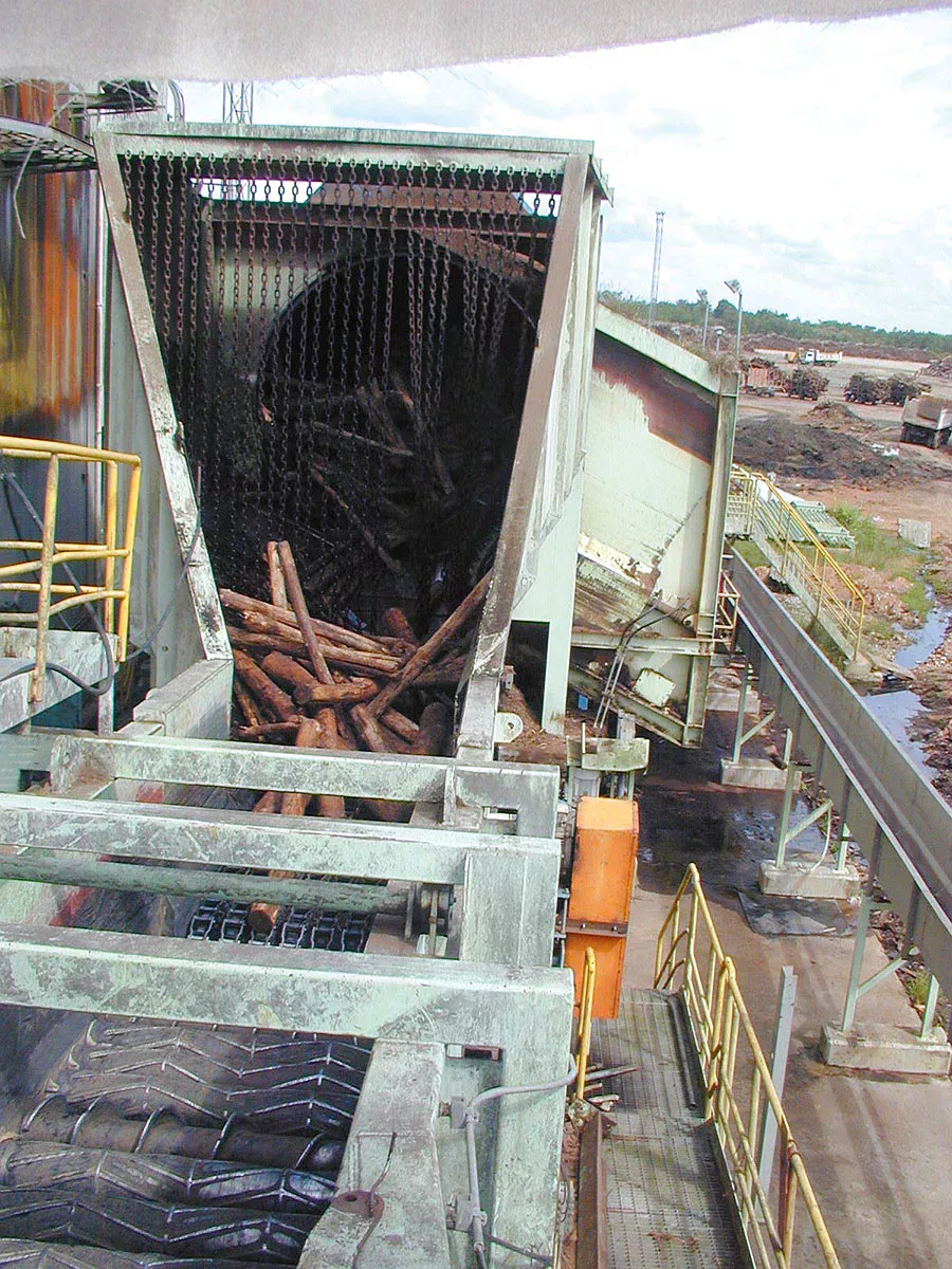 Descortezado de madera