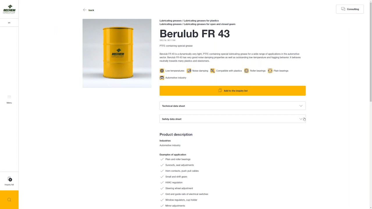 BECHEM Inicio de sesión