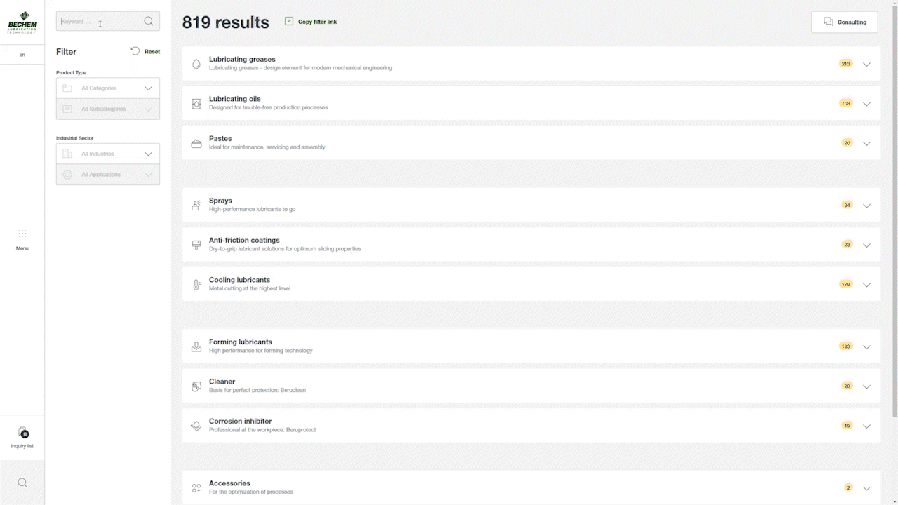 BECHEM Inicio de sesión