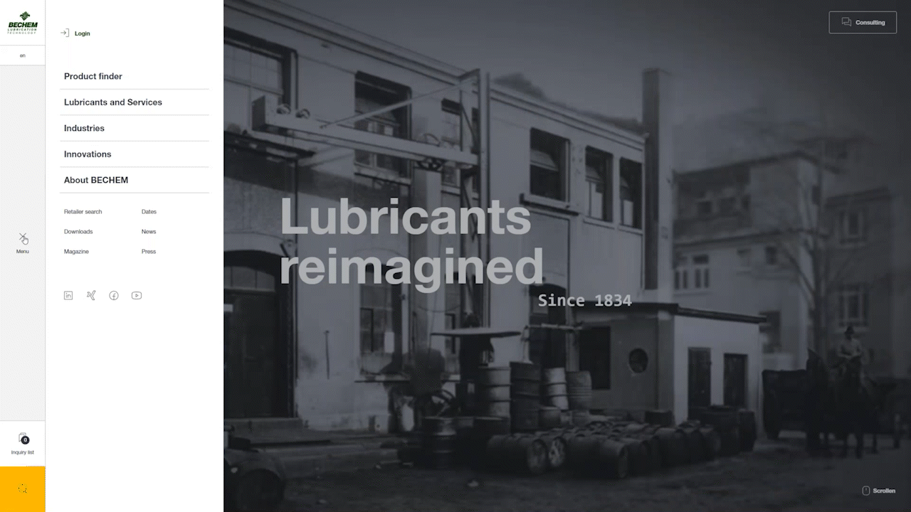 BECHEM Inicio de sesión