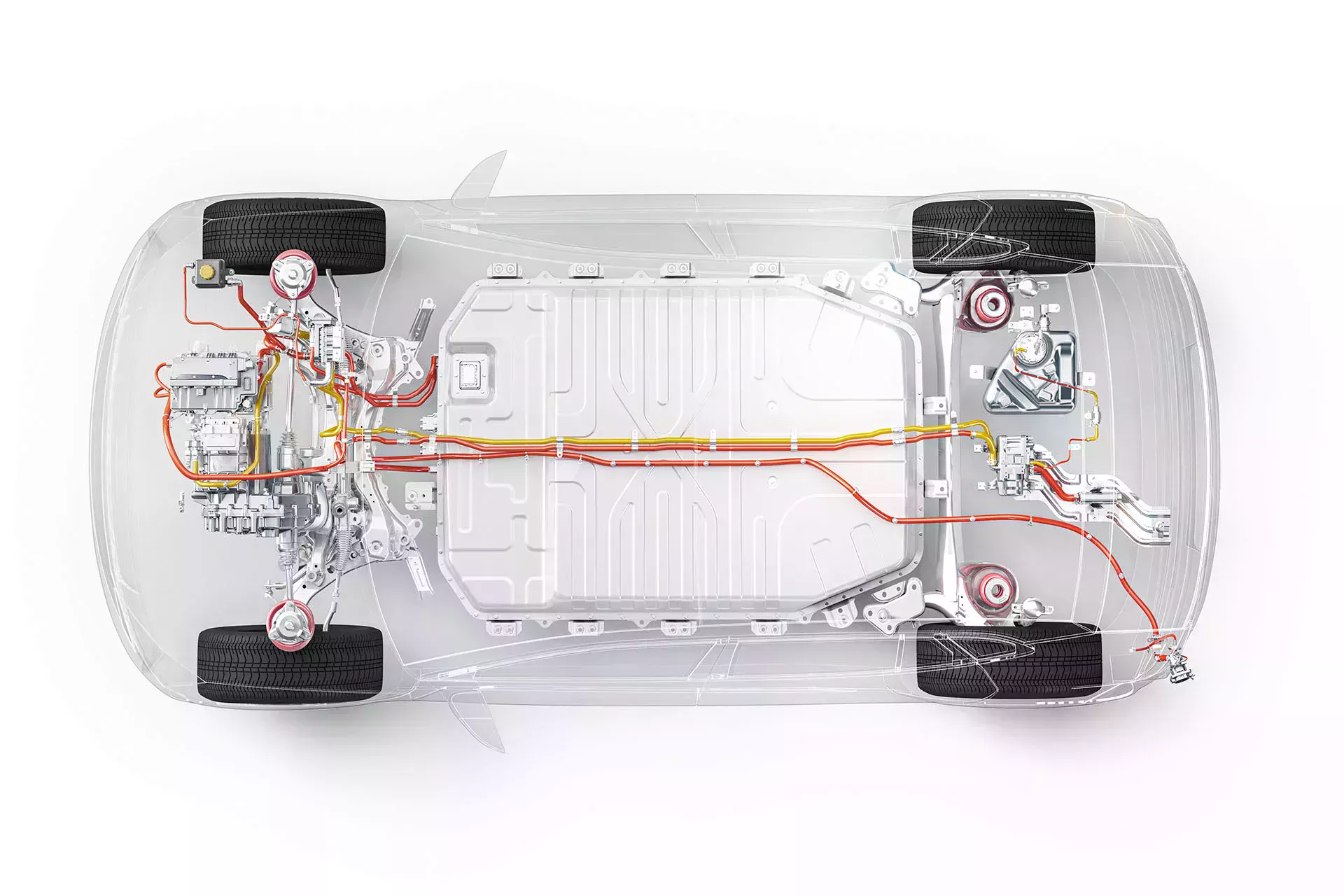 Coche eléctrico desde abajo