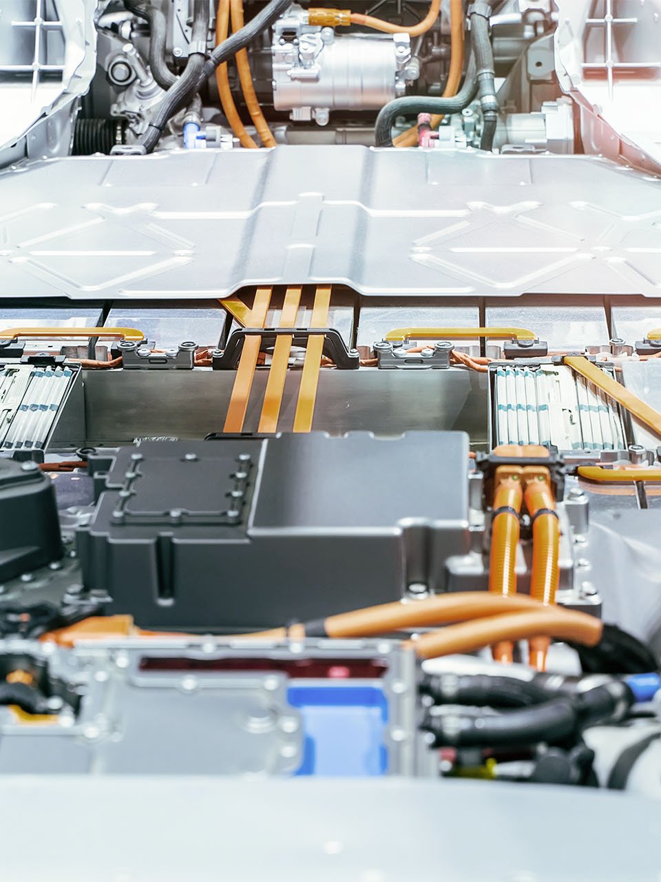 Coche eléctrico desde abajo