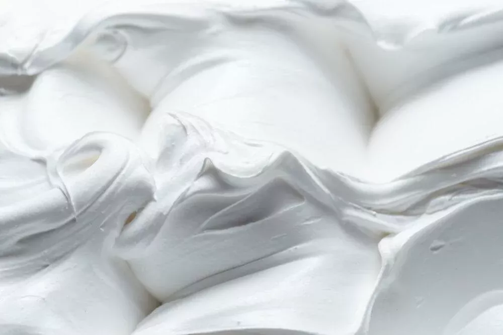 Primer plano de una pasta blanca